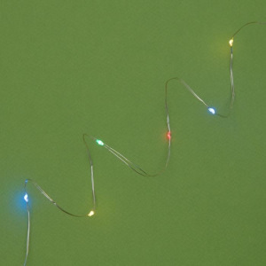 Гирлянда "Нить" 20 м роса, серебристая нить, 200 LED, свечение мульти, 2 режима, солнечная батарея Гирлянда "Нить" 20 м роса, серебристая нить, 200 LED, свечение мульти, 2 режима, солнечная батарея