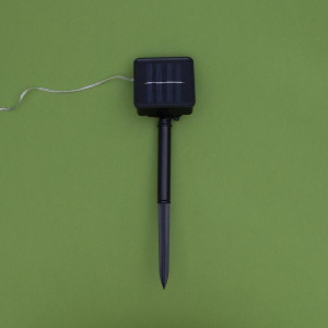 Гирлянда "Нить" 20 м роса, серебристая нить, 200 LED, свечение мульти, 2 режима, солнечная батарея Гирлянда "Нить" 20 м роса, серебристая нить, 200 LED, свечение мульти, 2 режима, солнечная батарея