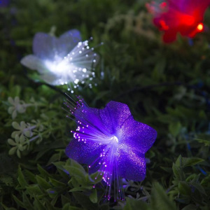 Гирлянда "Нить" 4.5 м с насадками "Цветы", тёмная нить, 30 LED, свечение RG/RB, 2 режима, солнечная батарея Гирлянда "Нить" 4.5 м с насадками "Цветы", тёмная нить, 30 LED, свечение RG/RB, 2 режима, солнечная батарея