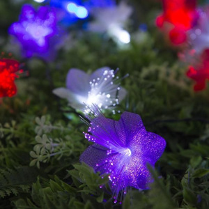 Гирлянда "Нить" 4.5 м с насадками "Цветы", тёмная нить, 30 LED, свечение RG/RB, 2 режима, солнечная батарея Гирлянда "Нить" 4.5 м с насадками "Цветы", тёмная нить, 30 LED, свечение RG/RB, 2 режима, солнечная батарея