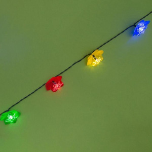 Гирлянда "Нить" 4.5 м с насадками "Лилии", тёмная нить, 30 LED, свечение RG/RB, 2 режима, солнечная батарея Гирлянда "Нить" 4.5 м с насадками "Лилии", тёмная нить, 30 LED, свечение RG/RB, 2 режима, солнечная батарея