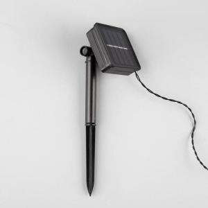 Гирлянда "Нить" 4.5 м с насадками "Розы", IP44, тёмная нить, 30 LED, свечение синее/фиолетовое/розовое, 2 режима, солнеч Гирлянда "Нить" 4.5 м с насадками "Розы", IP44, тёмная нить, 30 LED, свечение синее/фиолетовое/розовое, 2 режима, солнеч