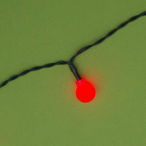 Гирлянда "Нить" 4.5 м с насадками "Шарики", IP44, тёмная нить, 30 LED, свечение красное, 2 режима, солнечная батарея Гирлянда "Нить" 4.5 м с насадками "Шарики", IP44, тёмная нить, 30 LED, свечение красное, 2 режима, солнечная батарея