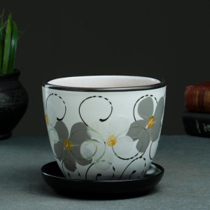 Горшок цветочный Фиалка дневная 1л с подставкой Горшок цветочный Фиалка дневная 1л с подставкой