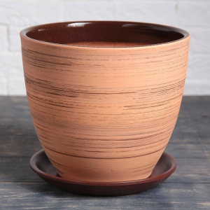 Горшок цветочный Кружево 5л с подставкой Горшок цветочный Кружево 5л с подставкой