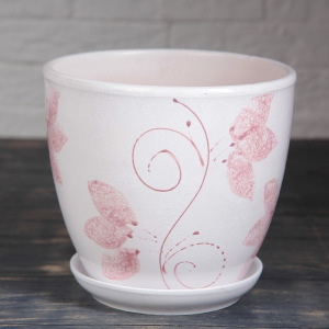 Горшок цветочный Лазурит сиреневый 2,5л с подставкой Горшок цветочный Лазурит сиреневый 2,5л с подставкой