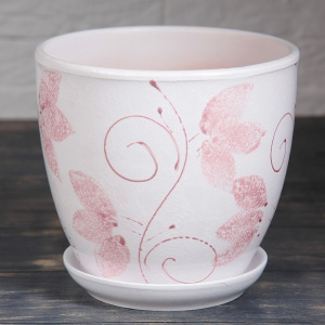 Горшок цветочный Лазурит сиреневый 2,5л с подставкой Горшок цветочный Лазурит сиреневый 2,5л с подставкой