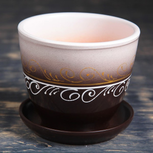 Горшок цветочный Лилия 1л с подставкой Горшок цветочный Лилия 1л с подставкой