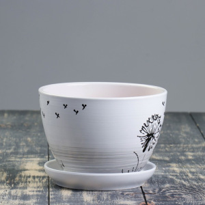 Горшок цветочный Одуванчик 1,65л с подставкой Горшок цветочный Одуванчик 1,65л с подставкой