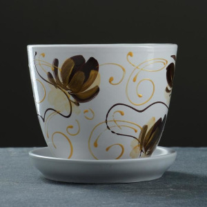 Горшок цветочный Орхидея 1л с подставкой Горшок цветочный Орхидея 1л с подставкой