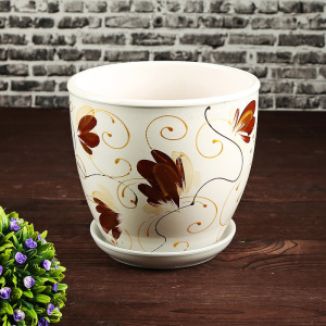 Горшок цветочный Орхидея 2,5л с подставкой МИКС Горшок цветочный Орхидея 2,5л с подставкой МИКС