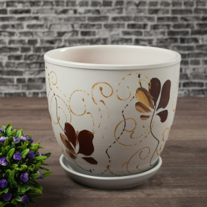 Горшок цветочный Орхидея 2,5л с подставкой МИКС Горшок цветочный Орхидея 2,5л с подставкой МИКС