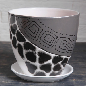 Горшок цветочный с подставками Леопард 5л Горшок цветочный с подставками Леопард 5л