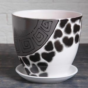 Горшок цветочный с подставками Леопард 5л Горшок цветочный с подставками Леопард 5л