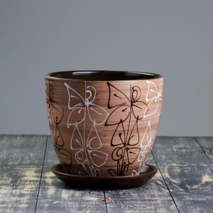 Горшок цветочный Витраж 5л с подставкой Горшок цветочный Витраж 5л с подставкой