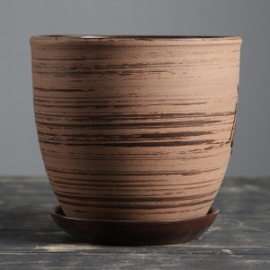 Горшок цветочный Восток 2,5л с подставкой бежевый Горшок цветочный Восток 2,5л с подставкой бежевый