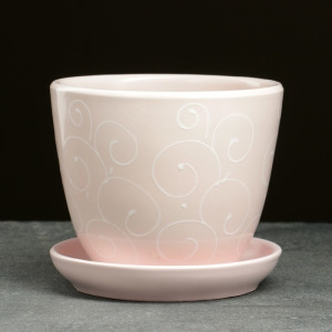 Горшок цветочный Жемчуг 1л с подставкой Горшок цветочный Жемчуг 1л с подставкой