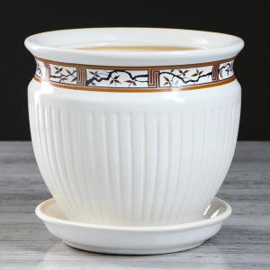 Горшок для цветов "Антика" белое, 2,8 л Горшок для цветов "Антика" белое, 2,8 л