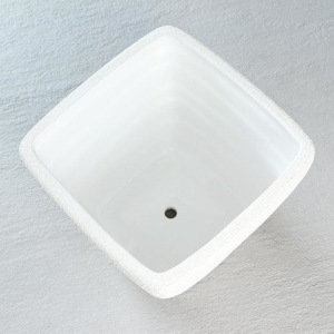 Горшок для цветов "Квадрат волна" шёлк, белый, 8 л Горшок для цветов "Квадрат волна" шёлк, белый, 8 л