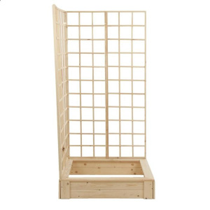 Грядка деревянная, 100 × 100 × 22 см, с двумя шпалерами h = 180 см, Greengo Грядка деревянная, 100 × 100 × 22 см, с двумя шпалерами h = 180 см, Greengo