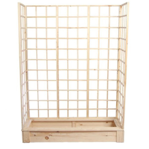 Грядка деревянная, 150 × 50 × 22 см, с тремя шпалерами h = 180 см, Greengo Грядка деревянная, 150 × 50 × 22 см, с тремя шпалерами h = 180 см, Greengo