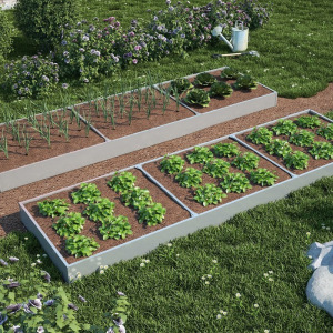 Грядка оцинкованная, 198 × 70 × 16 см, серая Грядка оцинкованная, 198 × 70 × 16 см, серая