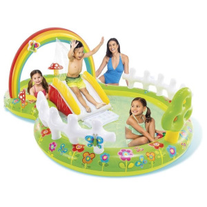 Игровой «Мой сад» с разбрызгивателем, горкой и игрушками, 290 х 180 х 104 см, 57154NP INTEX Игровой «Мой сад» с разбрызгивателем, горкой и игрушками, 290 х 180 х 104 см, 57154NP INTEX