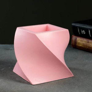 Кашпо Башня, розовое, 12 х 12 х 10 см Кашпо Башня, розовое, 12 х 12 х 10 см