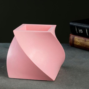 Кашпо Башня, розовое, 12 х 12 х 10 см Кашпо Башня, розовое, 12 х 12 х 10 см