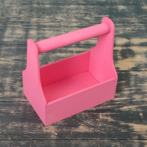 Кашпо деревянное 20×12.5×20 см Стелла Моно, с ручкой, розовый Дарим Красиво Кашпо деревянное 20×12.5×20 см Стелла Моно, с ручкой, розовый Дарим Красиво