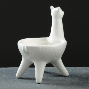 Кашпо керамическое "Лама" малая 7*11см Кашпо керамическое "Лама" малая 7*11см