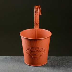 Кашпо металлическое "Ведерко" навесное, микс 10,5*8*10,5см Кашпо металлическое "Ведерко" навесное, микс 10,5*8*10,5см