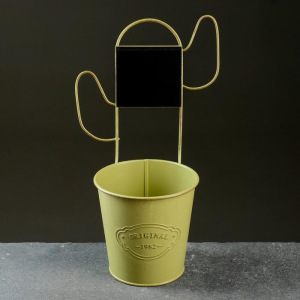 Кашпо металлическое "Ведерко" с табличкой для записей, микс10,5*8*10,5см Кашпо металлическое "Ведерко" с табличкой для записей, микс10,5*8*10,5см