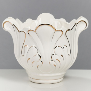 Кашпо "Лотос" 16 л, белая Кашпо "Лотос" 16 л, белая