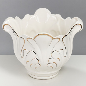 Кашпо "Лотос" 16 л, белая Кашпо "Лотос" 16 л, белая