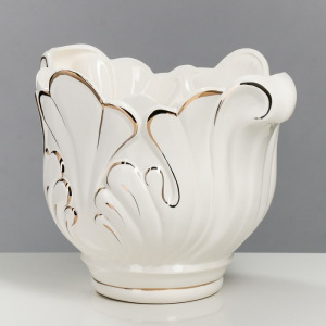 Кашпо "Лотос" 16 л, белая Кашпо "Лотос" 16 л, белая