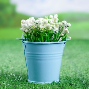 Кашпо "Ведерко" 6*6*6 см голубое Кашпо "Ведерко" 6*6*6 см голубое