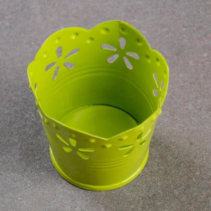 Кашпо "Ведерко" ажур, 6*6см, цвет микс Кашпо "Ведерко" ажур, 6*6см, цвет микс