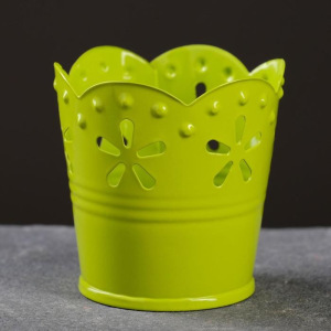 Кашпо "Ведерко" ажур, 6*6см, цвет микс Кашпо "Ведерко" ажур, 6*6см, цвет микс