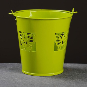 Кашпо "Ведерко" бабочки, цветы, 8*8см, цвет микс Кашпо "Ведерко" бабочки, цветы, 8*8см, цвет микс