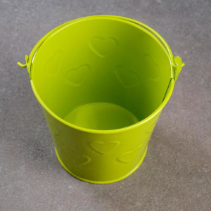 Кашпо "Ведерко" сердечки, 10,5*10,5см, цвет микс Кашпо "Ведерко" сердечки, 10,5*10,5см, цвет микс