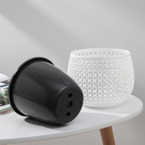 Кашпо со вставкой IDEA «Пирула», 1,5 л, цвет белый Кашпо со вставкой IDEA «Пирула», 1,5 л, цвет белый