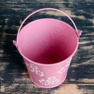 Кашпо-ведёрко "Цветочный вальс" микс Кашпо-ведёрко "Цветочный вальс" микс