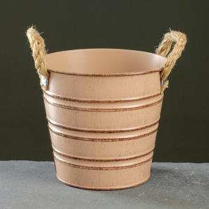 Кашпо-ведерко "Полоски" цвет микс, 13*13*12 см Кашпо-ведерко "Полоски" цвет микс, 13*13*12 см