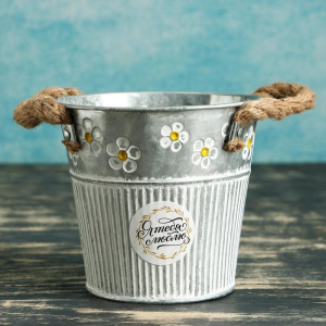 Кашпо-ведерко "Я тебя люблю" 11,5*11,5*10см Кашпо-ведерко "Я тебя люблю" 11,5*11,5*10см