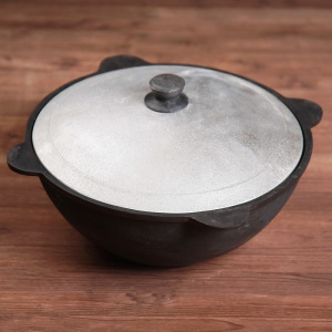 Казан с крышкой, 8 л, плоское дно Казан с крышкой, 8 л, плоское дно