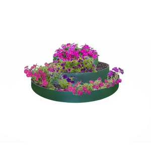 Клумба гибкая, 3 яруса, d = 40–60–80 см, h = 36 см, зелёная Клумба гибкая, 3 яруса, d = 40–60–80 см, h = 36 см, зелёная