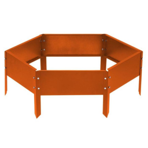 Клумба оцинкованная, d = 100 см, h = 15 см, оранжевая, Greengo Клумба оцинкованная, d = 100 см, h = 15 см, оранжевая, Greengo