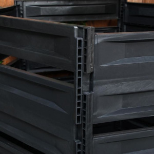 Компостер пластиковый, 1200 л, 125 × 105 × 140 см, чёрный Компостер пластиковый, 1200 л, 125 × 105 × 140 см, чёрный