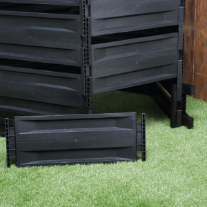 Компостер пластиковый, 1200 л, 125 × 105 × 140 см, чёрный Компостер пластиковый, 1200 л, 125 × 105 × 140 см, чёрный